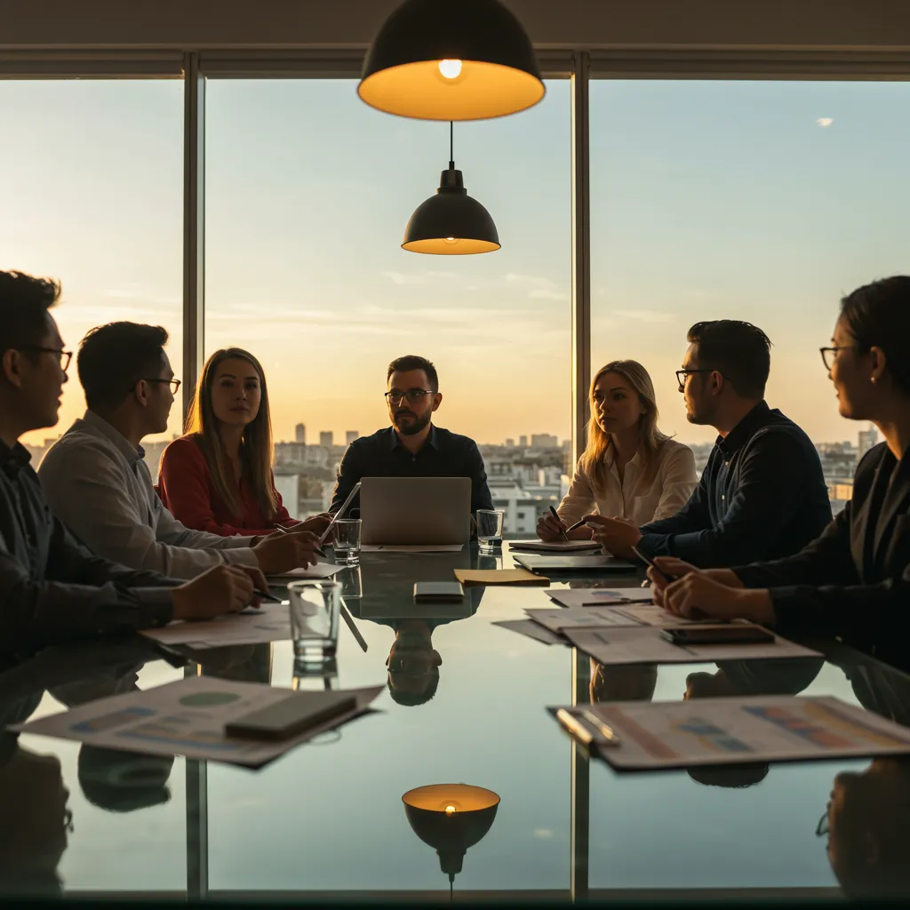 Réunion de levée de fonds en equity entre fondateurs de startup et investisseurs