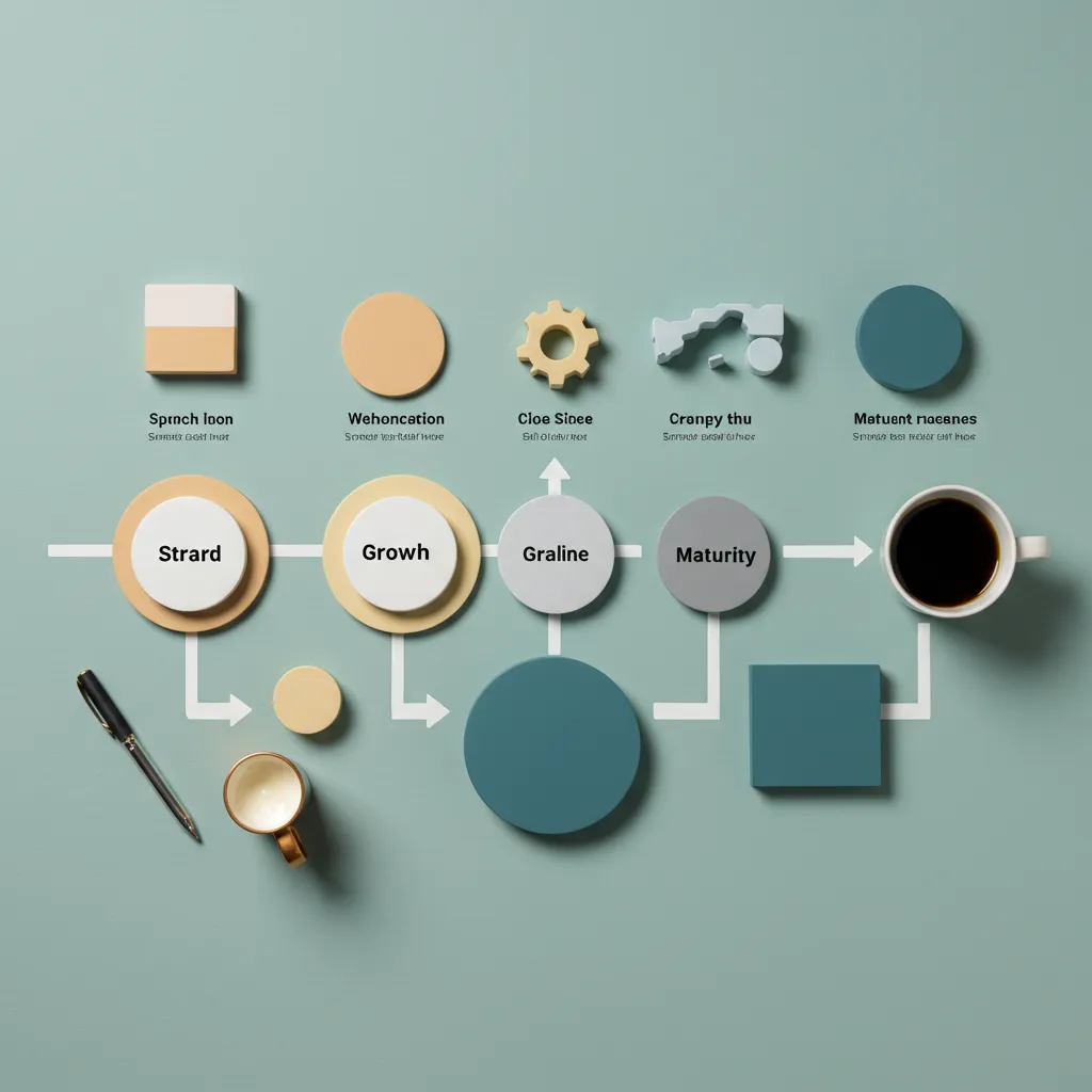 Illustration visuelle du cycle de vie d'un produit et ses phases de tarification