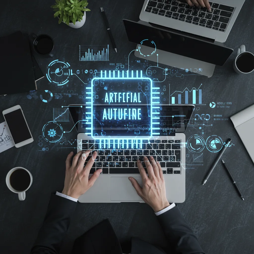Concept d'intelligence artificielle et d'automatisation appliqué au marketing B2B