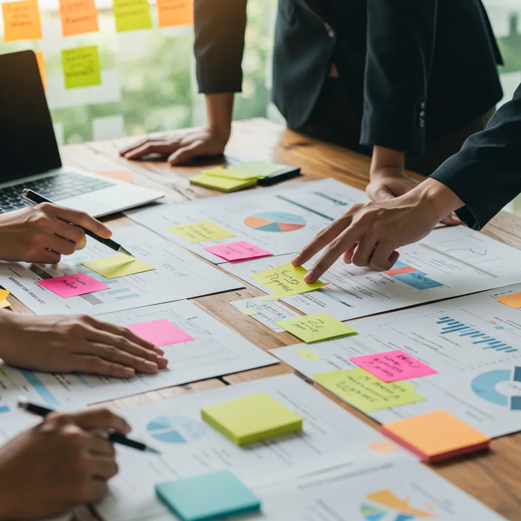 Visualisation d'un plan d'implémentation structuré avec phases et suivi de progression