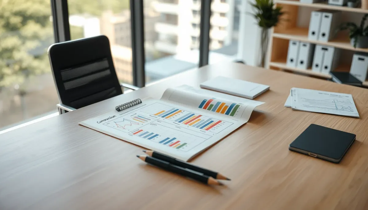 Document de comparaison stratégique sur un bureau professionnel, illustrant l'analyse entre compte courant et apport en capital