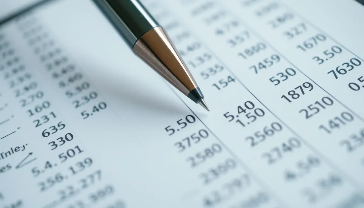 Documents financiers avec calculs de seuils de TVA et chiffres d'affaires